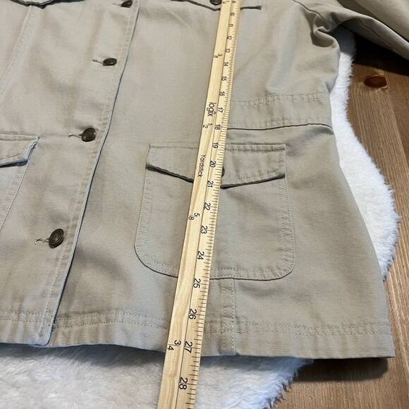 NorthCrest Womens Khaki Cotton Field Jacket With Buttons Pockets Size XL - Picture 11 of 12